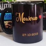 Customize Black Patch Mug (Customize gift for him )