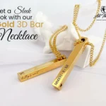 3D BAR NECKLACE Best Birthday And Anniversary Gift